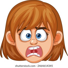Cartoon face showing extreme shock and surprise
