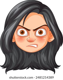 Cartoon face showing intense anger and frustration