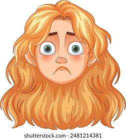 A cartoon face showing a surprised expression