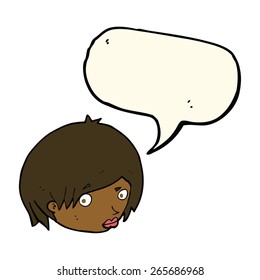 caricatura con burbuja de habla