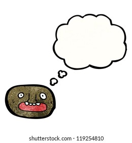 cartoon face symbol with thought bubble