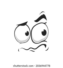 Cartoon Face Vector Icon Disgruntled Upset Stock Vector (Royalty Free ...