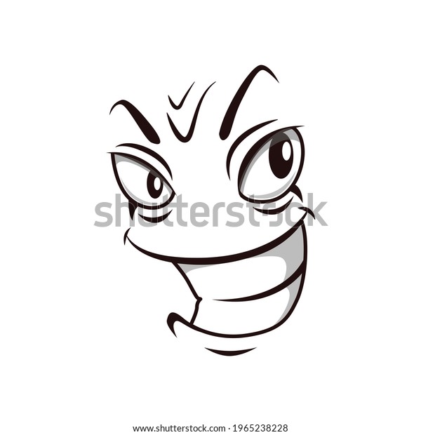 Cartoon Face Vector Icon Gloat Emoji Stock Vector (Royalty Free ...