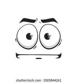 Cartoon Face Vector Indifferent Emoji Facial Stock Vector (royalty Free 