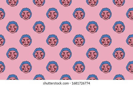 cartoon face vector people. Hand drawn line art colored illustration. Human emotions doodle set