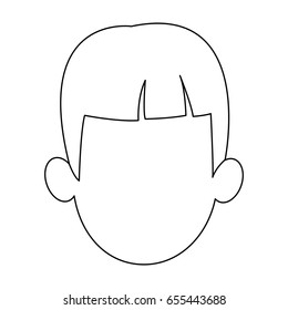 cartoon face of young man image