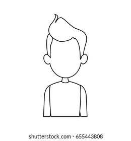 cartoon face of young man image
