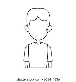 cartoon face of young man image