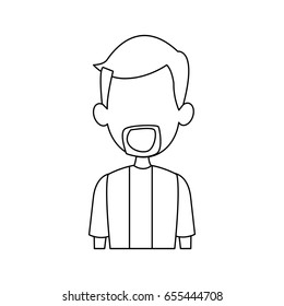 cartoon face of young man image