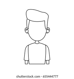 cartoon face of young man image