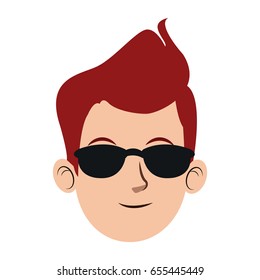 cartoon face of young man image
