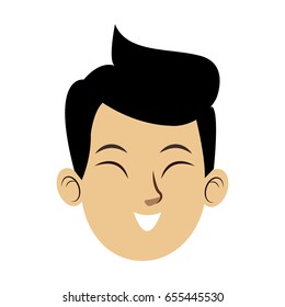 cartoon face of young man image