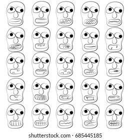 cartoon faces