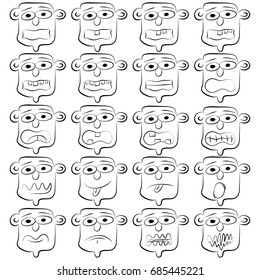 cartoon faces