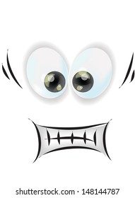 Cartoon faces with emotions 