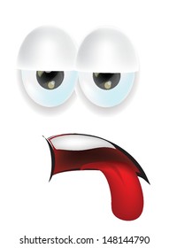 Cartoon faces with emotions 