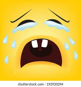 Cartoon faces with emotions 