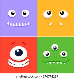 Cartoon faces with emotions v.6