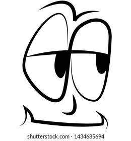 Cartoon faces expressions vector set