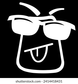 Cartoon faces. Expressive eyes and mouth, smiling, crying and surprised character face expressions. Caricature comic emotions or emoticon doodle. Isolated vector illustration icons set