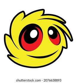cartoon facial expression, emotion in vector illustration digital image on white background
