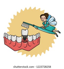 cartoon fairy dental care