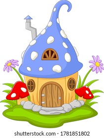 Cartoon Fairy house in the shape of a hat