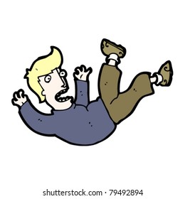 Cartoon fallender Mann