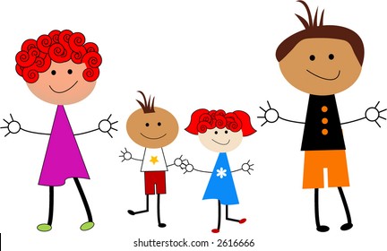 cartoon family