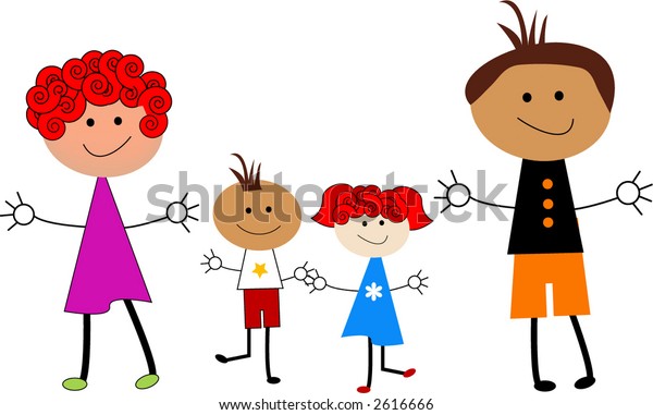 Cartoon Family Stock Vector (Royalty Free) 2616666