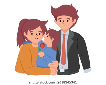 Cartoon Family Clip Art Illustration