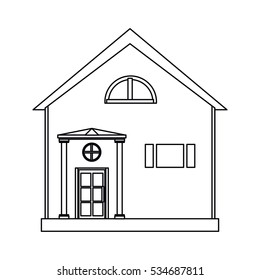 cartoon family house exterior concept