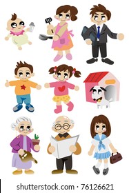 cartoon family icon