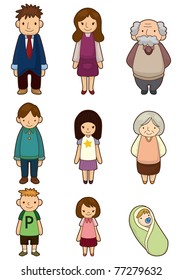 cartoon family icon