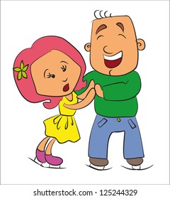 cartoon, family, relationships situation