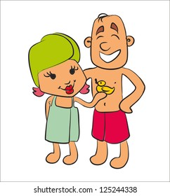 cartoon, family, relationships situation