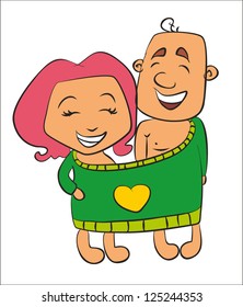 cartoon, family, relationships situation