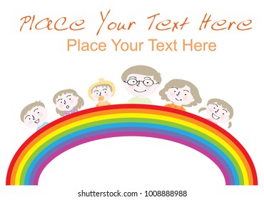 cartoon family vector background