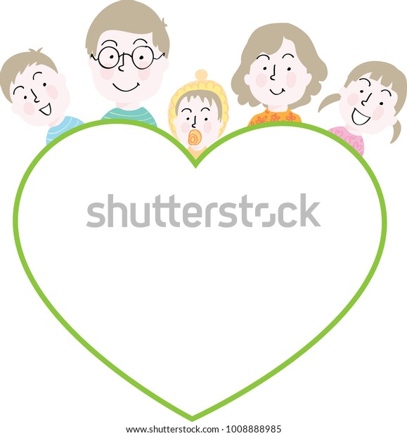 Cartoon Family Vector Background Stock Vector (Royalty Free) 1008888985