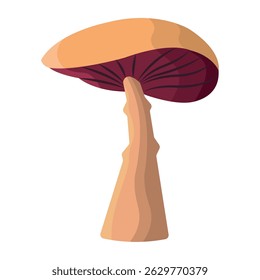 Cartoon fantasy mushroom shape. Vector illustration