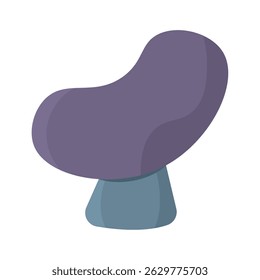 Cartoon fantasy mushroom shape. Vector illustration