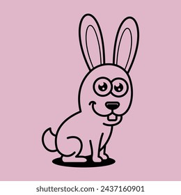 Cartoon Farm barn domestic animal Outline Line Art for education kids children vector design art