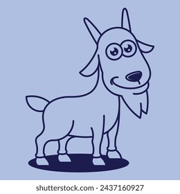 Cartoon Farm barn domestic animal Outline Line Art for education kids children vector design art