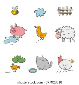 Cartoon Farm print