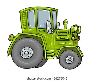 Cartoon Farm Tractor