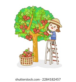 Cartoon Farmer character for farming.