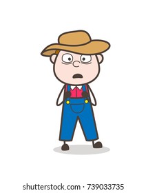 Cartoon Farmer Cowboy Crying Loudly Vector Stock Vector (Royalty Free ...