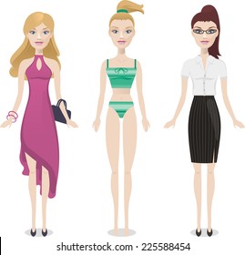 cartoon fashion dolls