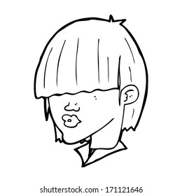 cartoon fashion haircut