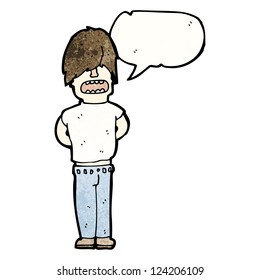 cartoon fashionable boy
